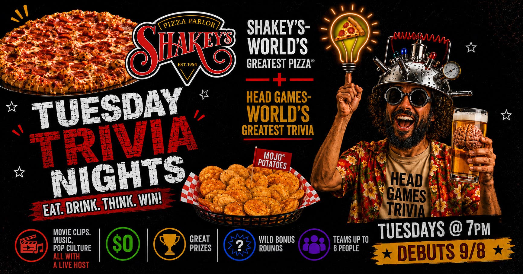 Head Games Trivia Night @ Shakey's Pizza, Culver City.