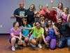 Kotowski with a group of students at her LaBlast® Fitness class.