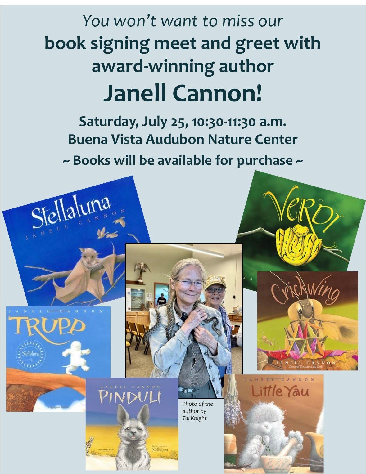 Janell Cannon Book Signing