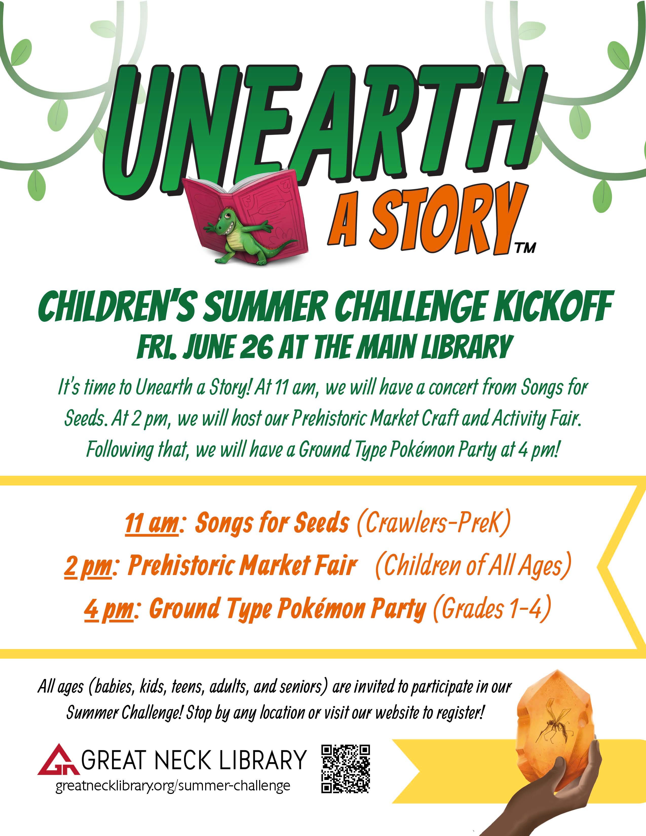 Great Neck Library’s 2026 Children’s Summer Challenge kickoff!