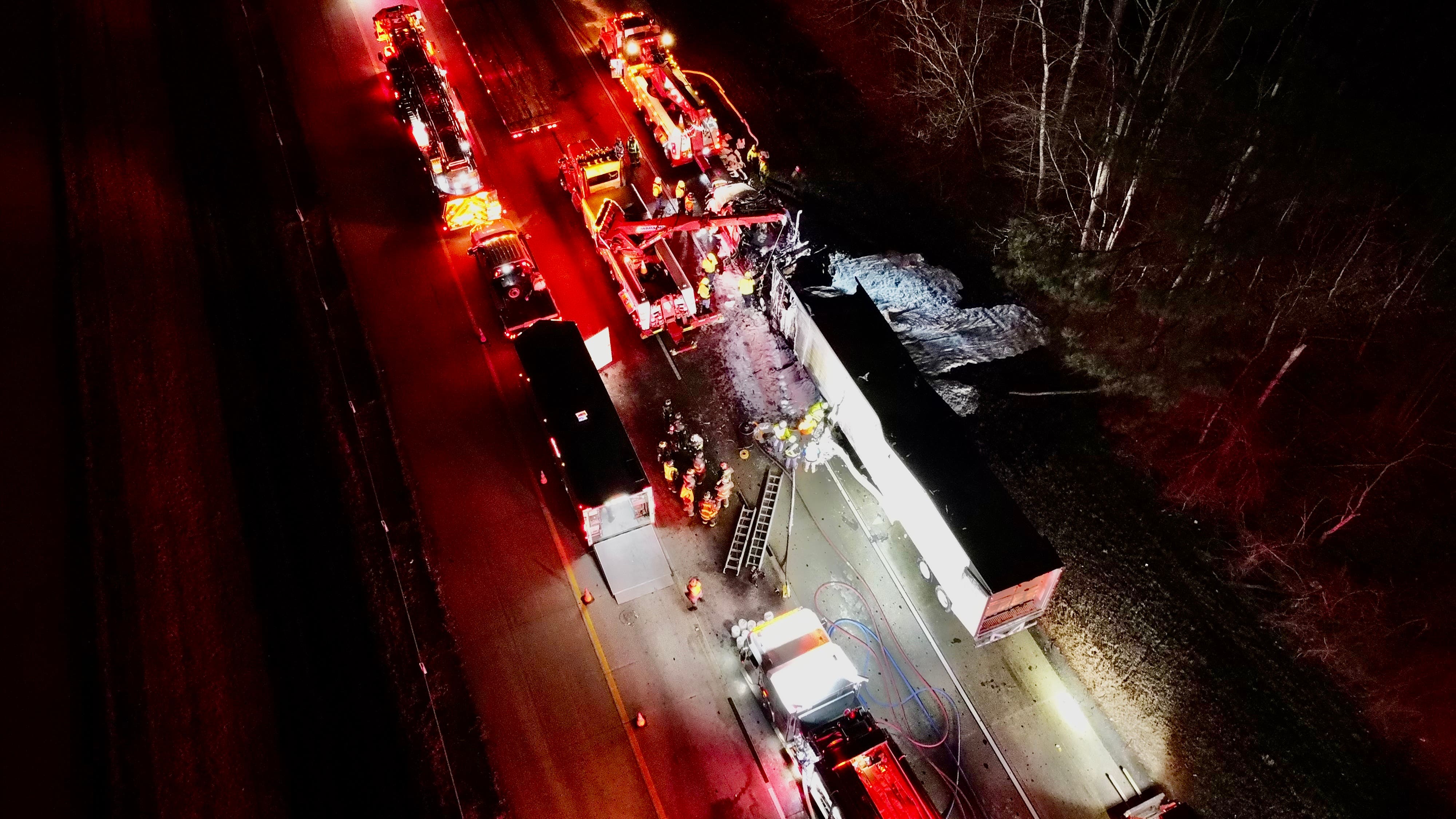 Driver Safe After Tractor-Trailer Catches Fire In Cherokee County