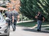 Cobb County Police's Bomb Squad investigates ordnance pieces found in a dead veteran's home Tuesday.