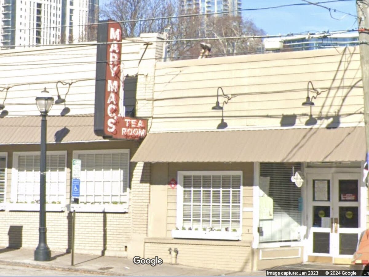 Mary Mac's Tea Room in Atlanta temporarily closes after its roof partially collapses overnight Wednesday.
