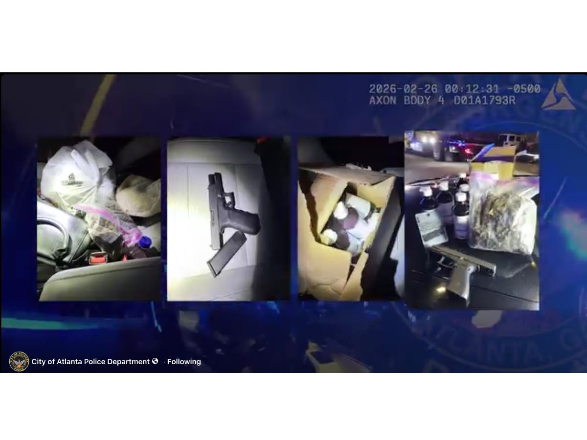 Atlanta Police on Feb. 26 arrest a man and woman accused of fleeing from a traffic stop in a car with marijuana, promethazine, a loaded Glock and oxycodone in the 700 block of Michael Langford Drive Southwest.