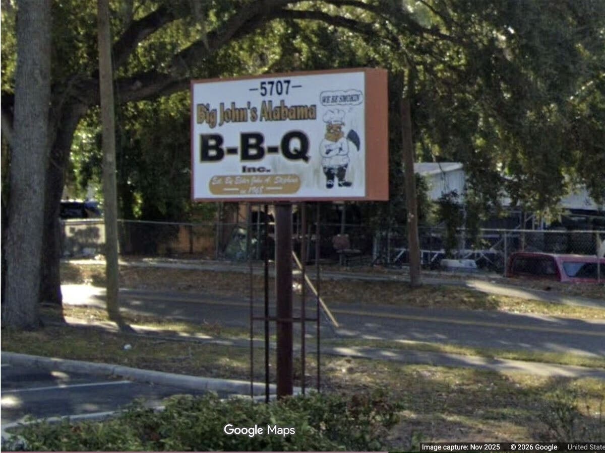 Big John's Alabama BBQ in Tampa is named the best barbecue joint in Florida in March 2026. The ranking was hosted by 'Southern Living.'