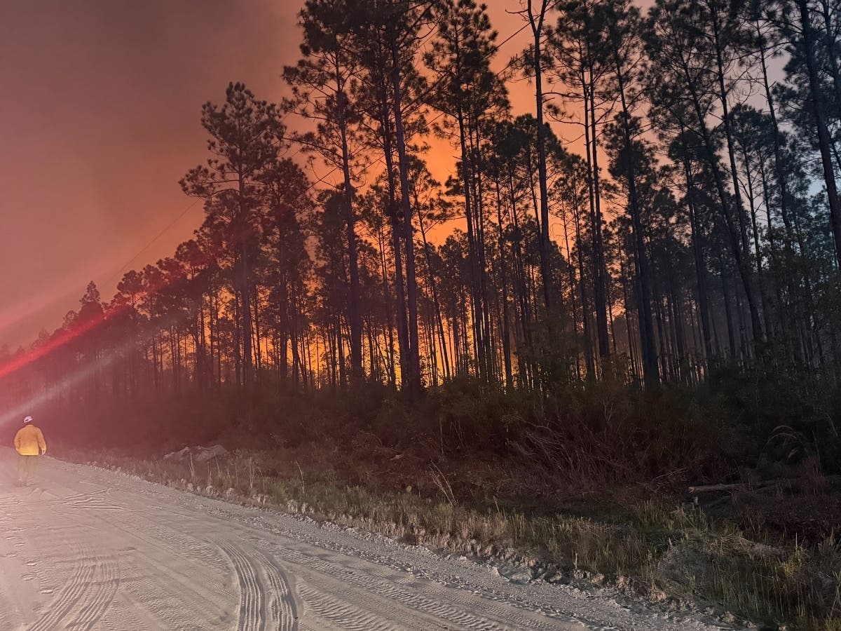 The Georgia Department of Public Safety spent Tuesday night into Wednesday morning assisting agencies with wildfires in Echols County.