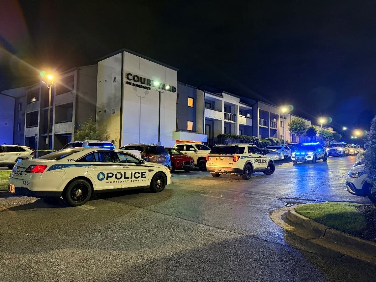 Gwinnett County Police investigates a domestic dispute that left a person shot to death Tuesday at a Venture Parkway hotel in Duluth.