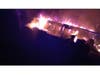 Cherokee County firefighters on Saturday battle flames that consumed a Waleska home.