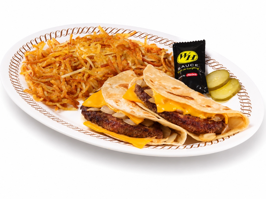 Cheesesteak, chicken or patty melt tacos are now available for lunch or dinner at select Waffle House locations in Georgia.