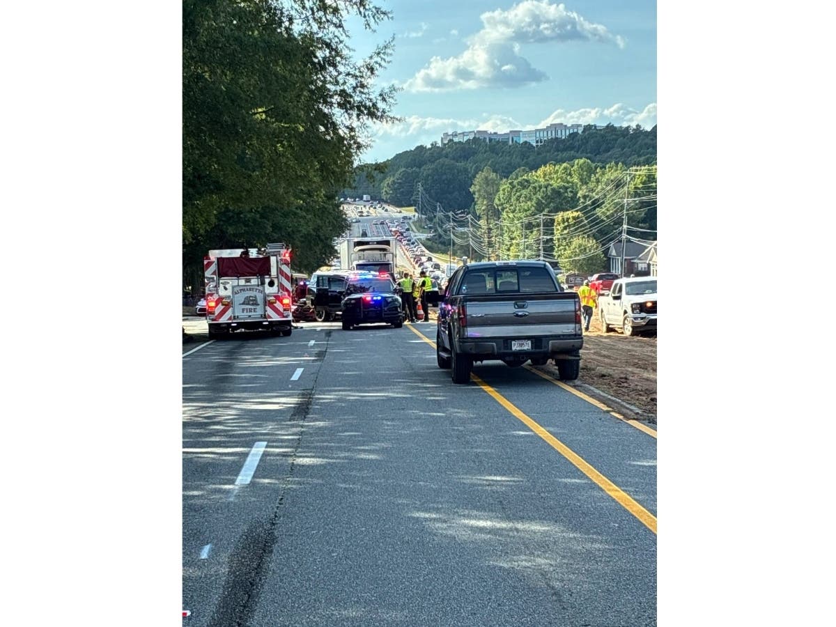 Alpharetta Police investigate a multi-vehicle crash around 5:45 p.m. Wednesday between North Point and Brookside parkways.