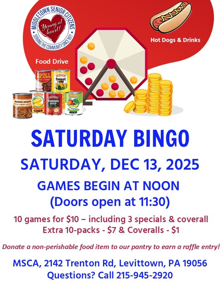 Saturday Bingo - 10 Games for $10