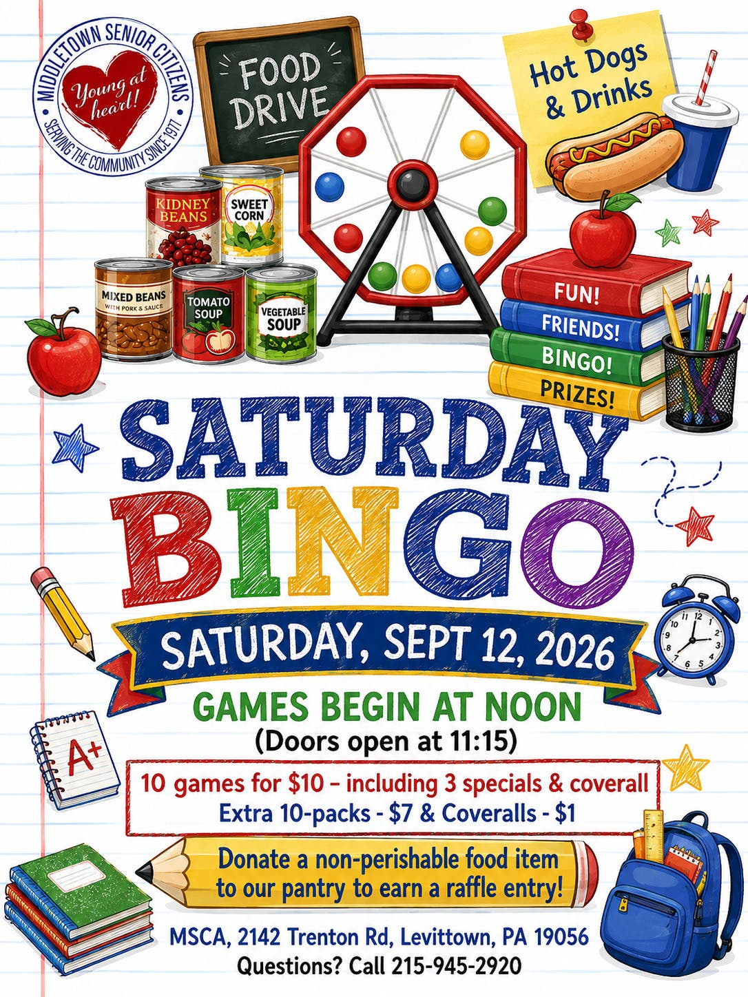 Saturday Bingo - 10 Games for $10