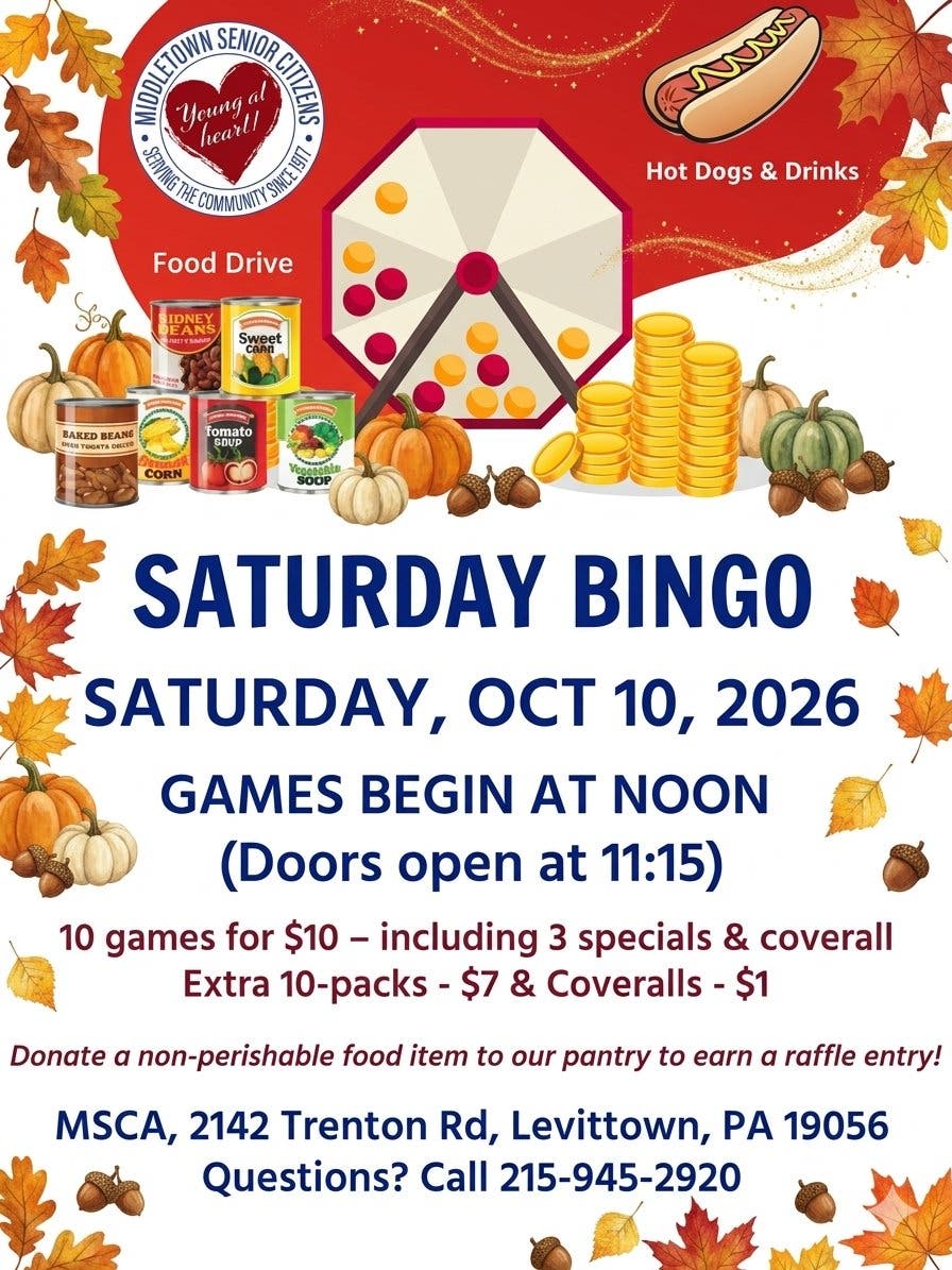 Saturday Bingo - 10 Games for $10
