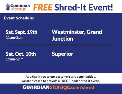 Guardian Storage 2026 Fall Shred-It 