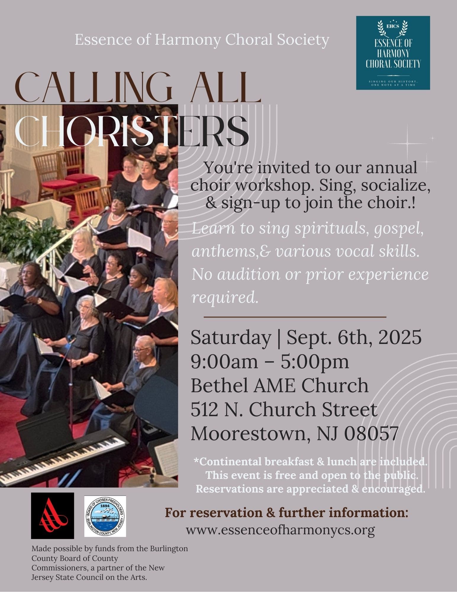 Essence of Harmony Choral Society: Annual Choir Workshop 