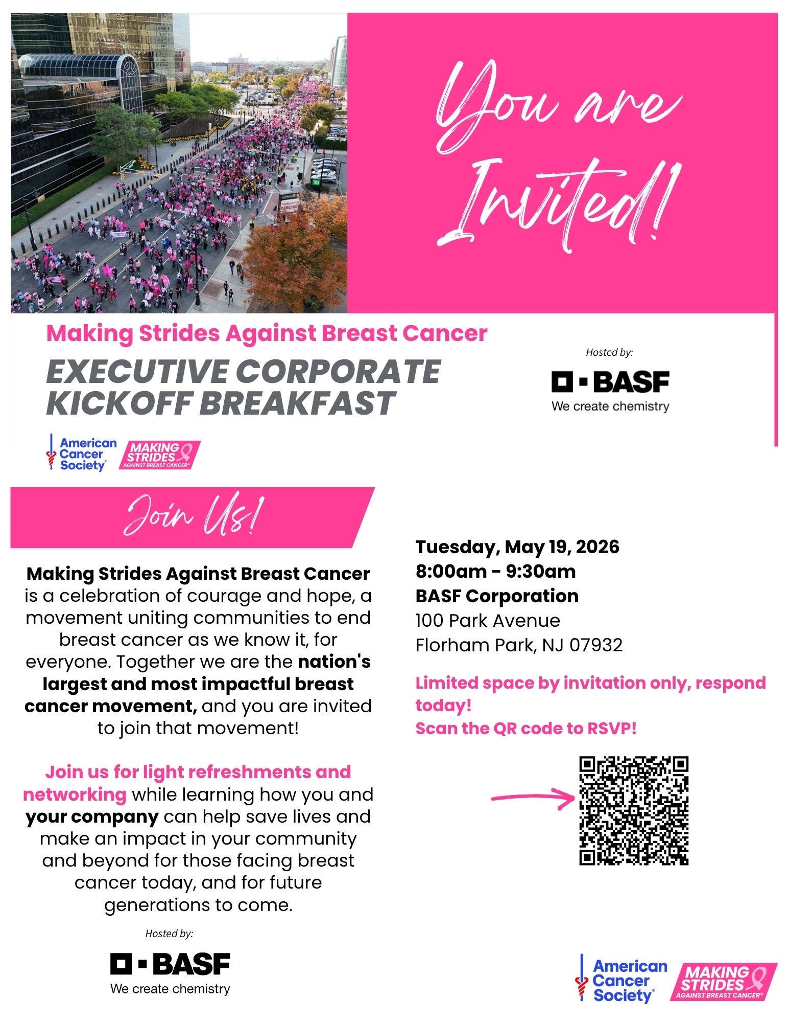 Making Strides Against Breast Cancer of Northern NJ Executive Corporate Breakfast 