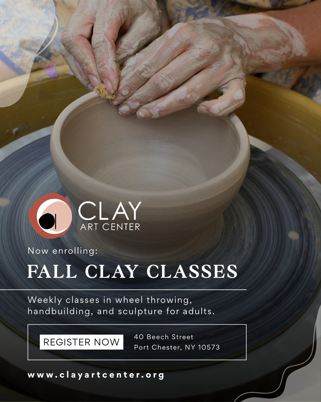Weekly and One-time Classes this Fall for Adults and Families at Clay Art Center