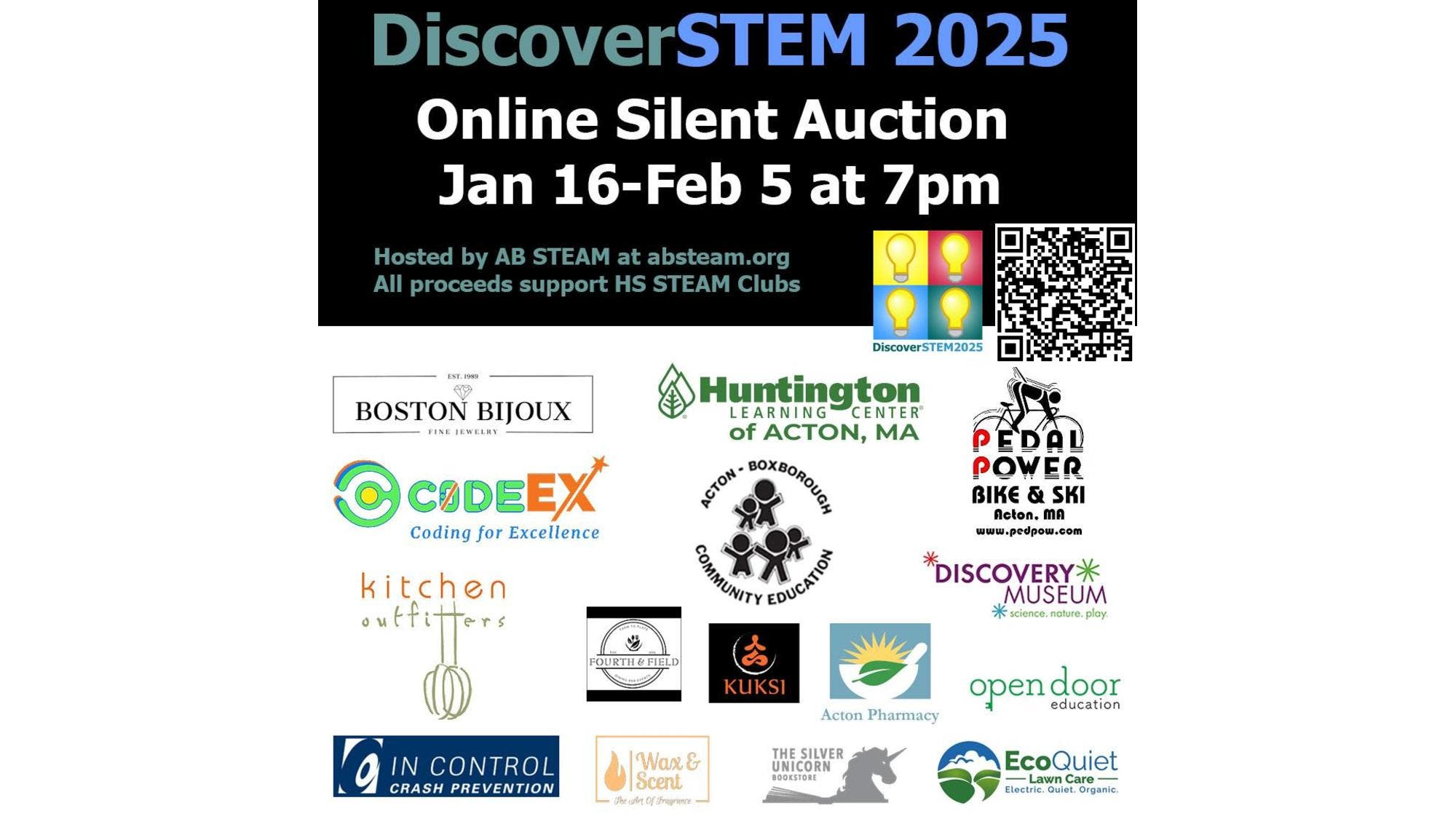 Online Auction Benefiting ABRHS STEAM Clubs - Bidding til 2/5 at 7pm