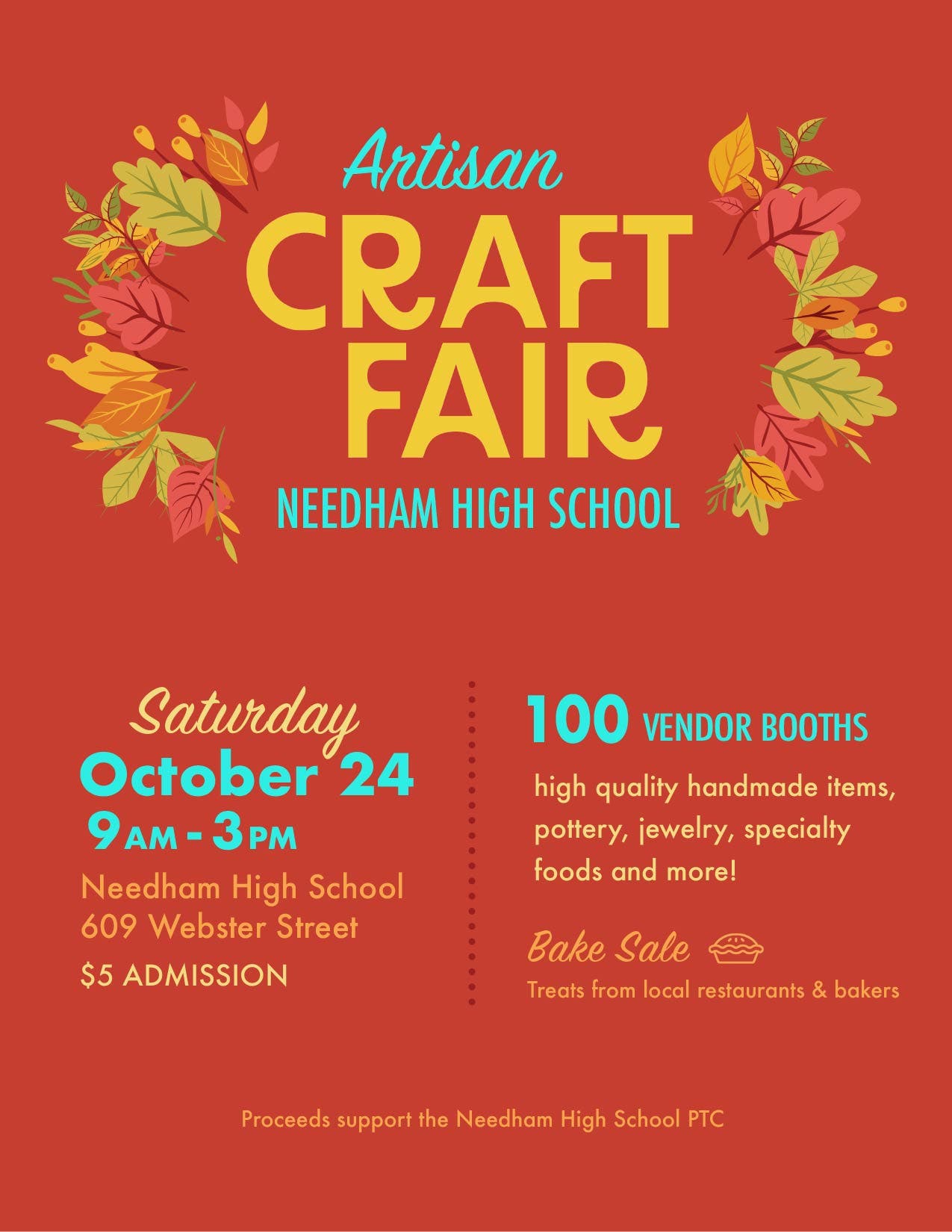 Needham High School Artisan Craft Fair and Bake Sale