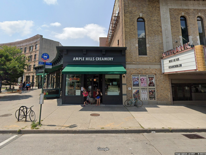 Ample Hills Creamery in Park Slope remained closed as of Monday. A sign on its door stated that it'd reopen from a weeklong closure Dec. 26.