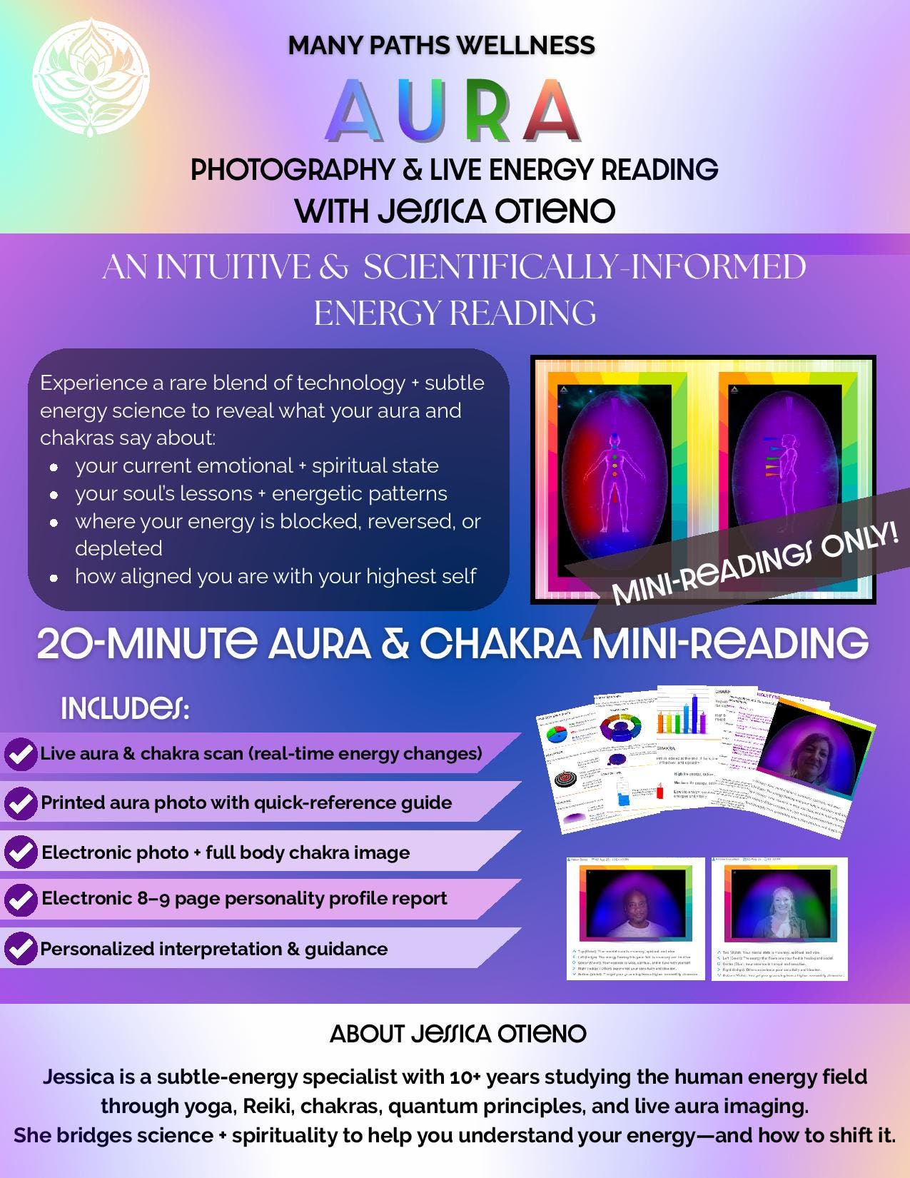 Aura Imaging with Jessica -- 11 am to 7 pm
