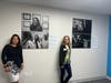 Two of the photo subjects stand by their portraits – Maria Cecilia Asnis and Margaret Tsirantonakis. 