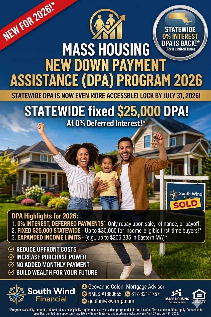 Big News For Massachusetts Homebuyers: Statewide 0% Interest Down Payment Assistance Is Back!