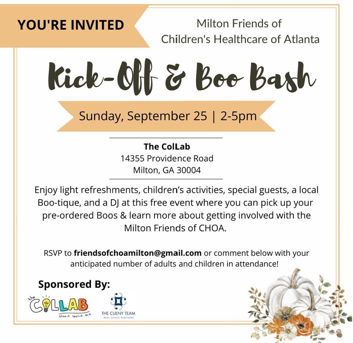 Sep 25 Choa Friends Of Milton To Host Inaugural Boo Bash Alpharetta Ga Patch