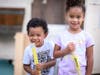 Some of the event's younger guests enjoyed munching on popsicles provided by the Cueny Team, one of the event's two presenting sponsors.