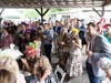 More than 400 excited guests huddled under one of the venue's barns to cheer for their horse(s) during a live running of the Derby, which was featured on a half dozen large screen TVs.