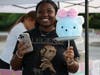 The evening's bear theme carried over into the cotton candy.