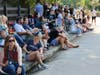 Guests waited up to an hour as they lined the parade route to cheer and show their Cambridge support.