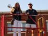 Principal Agans and Head Football Coach Jones addressed the crowds, building enthusiasm for the Friday Homecoming Football game.