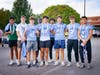Members of last year's award-winning football team took a moment to pose as they geared up for an exciting homecoming game.