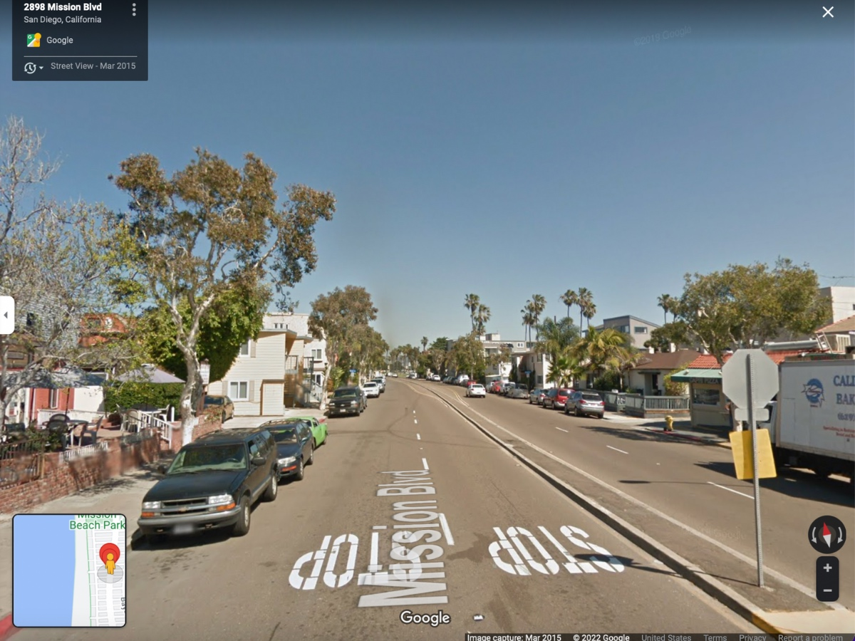 The incident took place at the 2900 block of Mission Boulevard, near San Fernando Place.