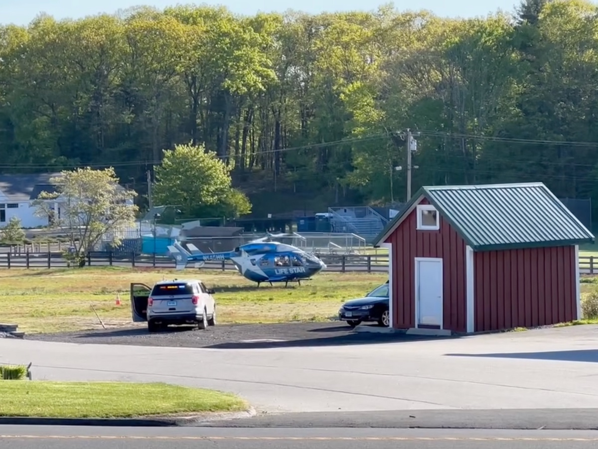 The patient was taken to the hospital by helicopter, the Burlington Volunteer Fire Department ​told Patch.