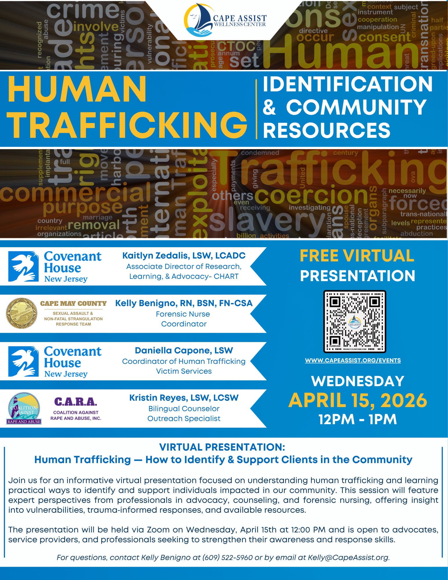 Free Virtual Presentation on Human Trafficking: Identification & Community Resources