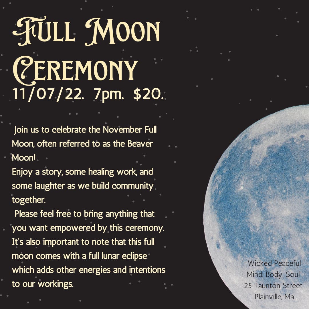 Nov 7 Full Moon Ceremony Foxborough, MA Patch