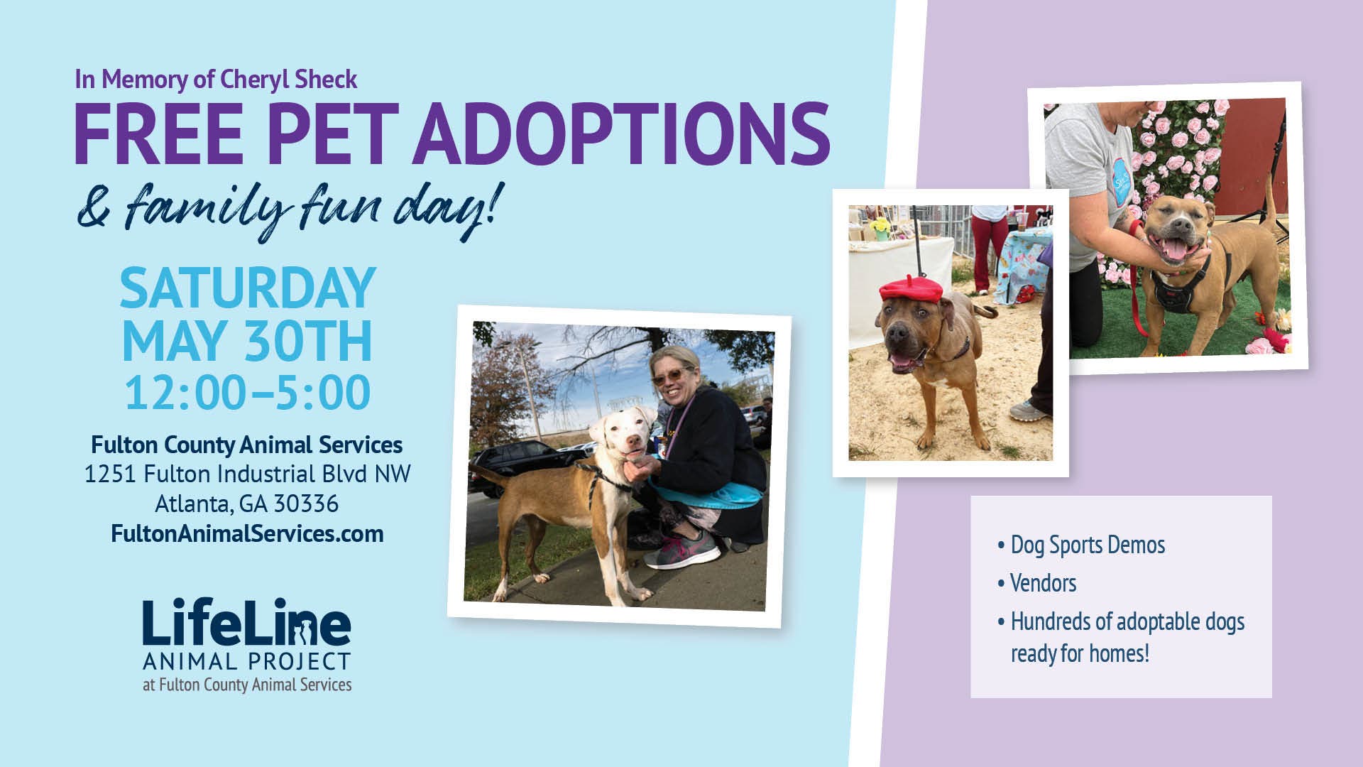 Cheryl Sheck Dog Adoption Event