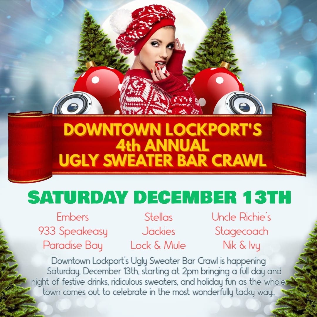 Downtown Lockport's Ugly Sweater Bar Crawl