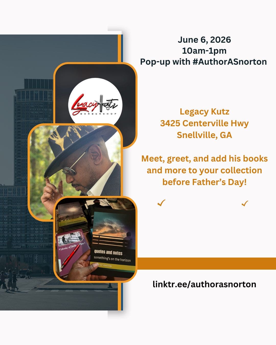 Pop-up book-signing with #AuthorASnorton