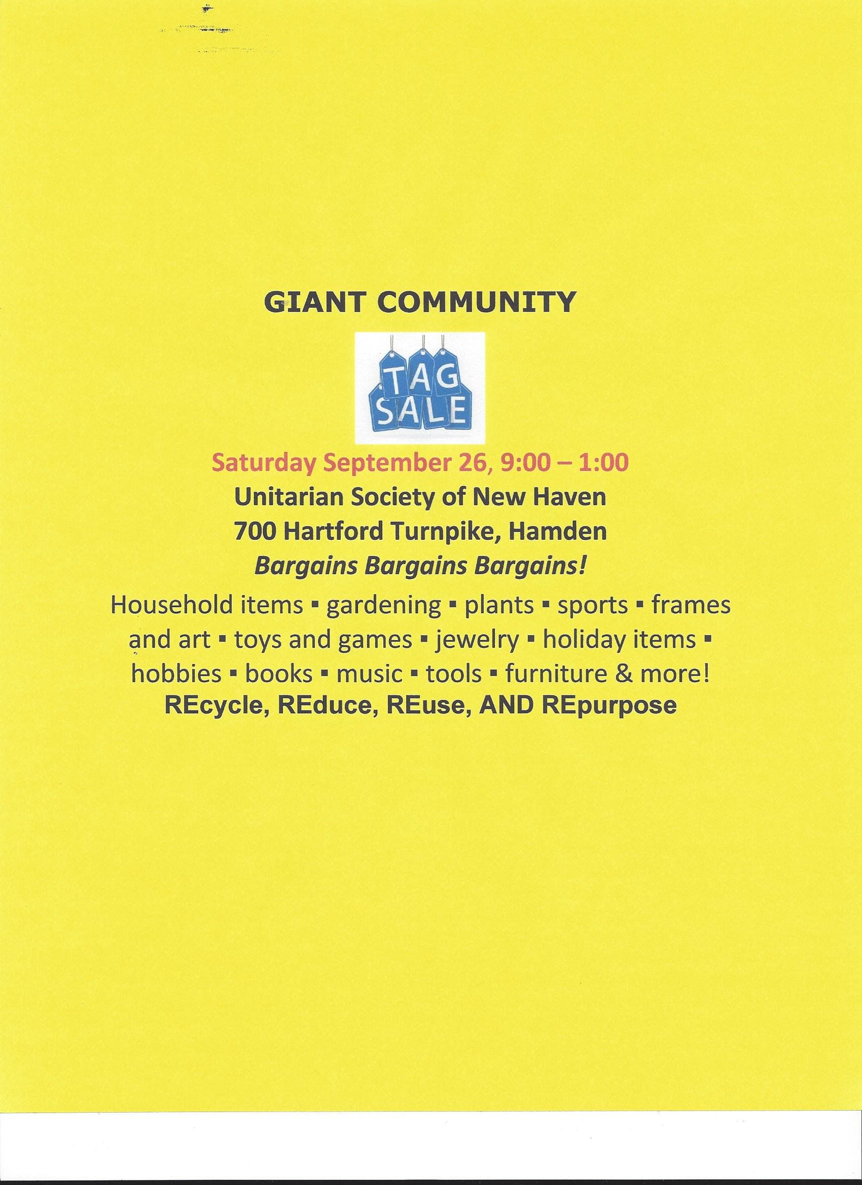 Giant Community Tag Sale