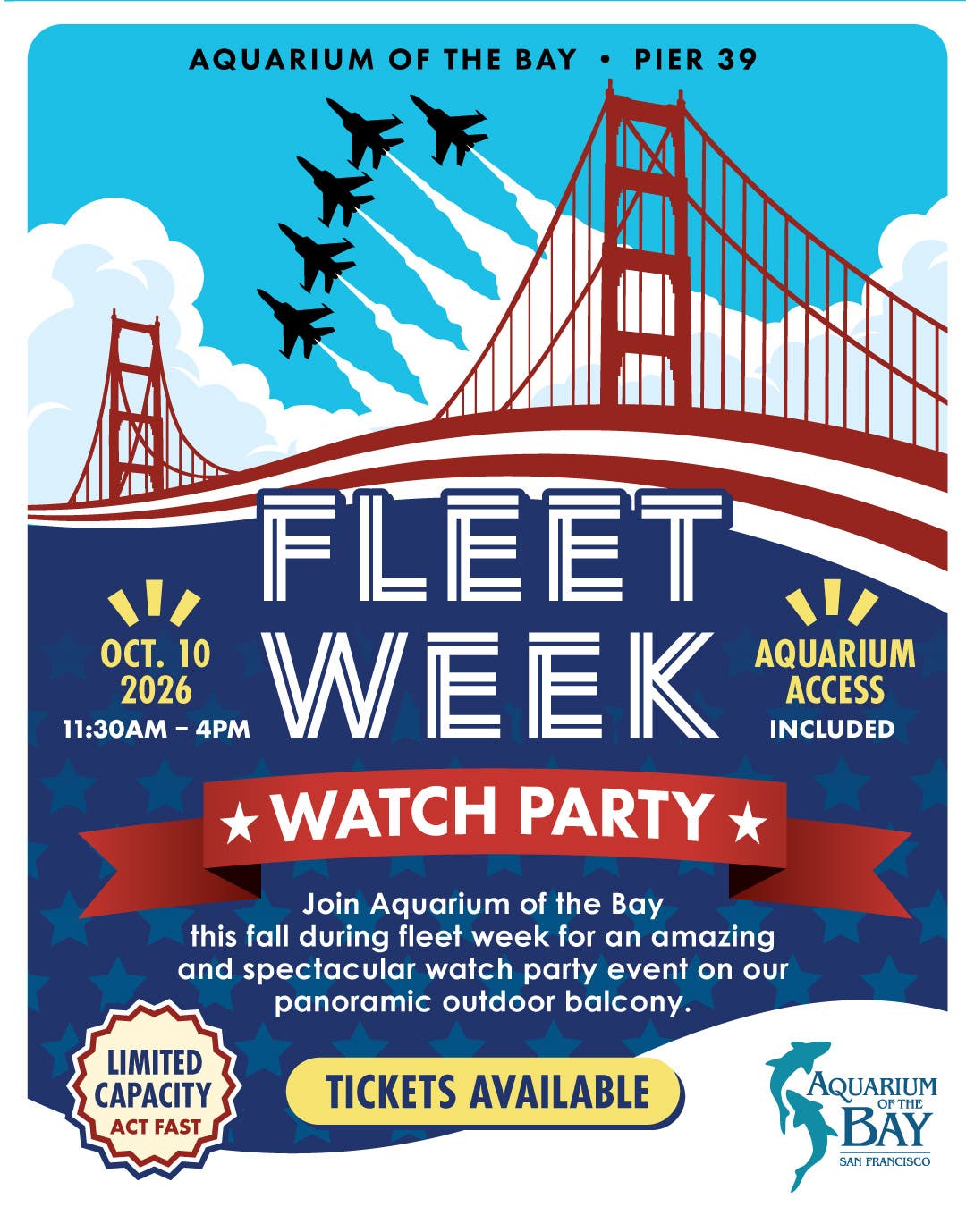 Aquarium of the Bay Fleet Week Watch Party