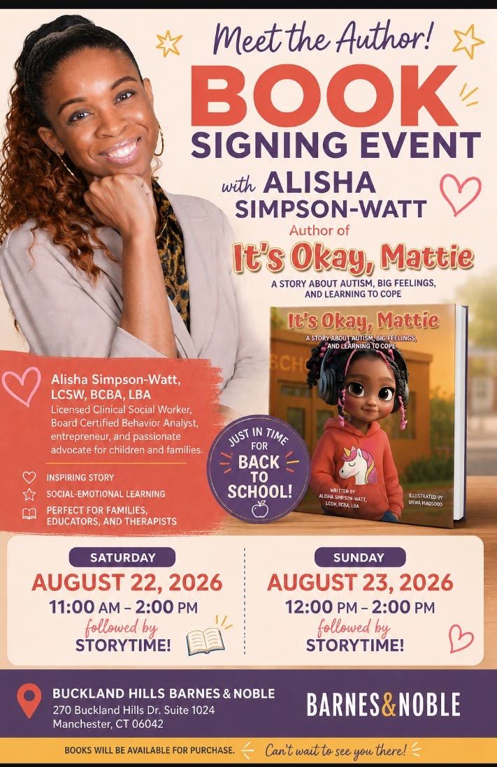 Alisha Simpson-Watt returns to Barnes & Noble with a new weekend signing and Storytime.