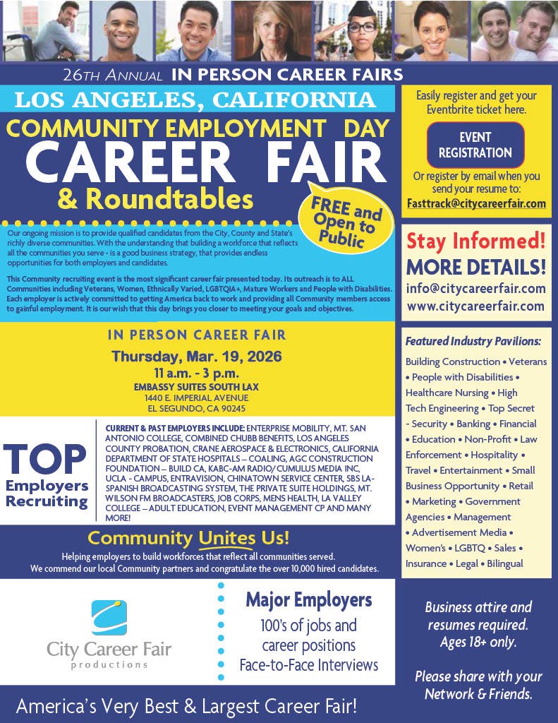 Los Angeles' 26th Annual Community Employment Day Career Fair