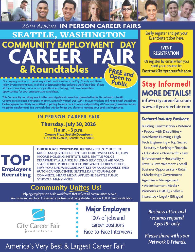 Seattle's 26th Annual Community Employment Day Career Fair