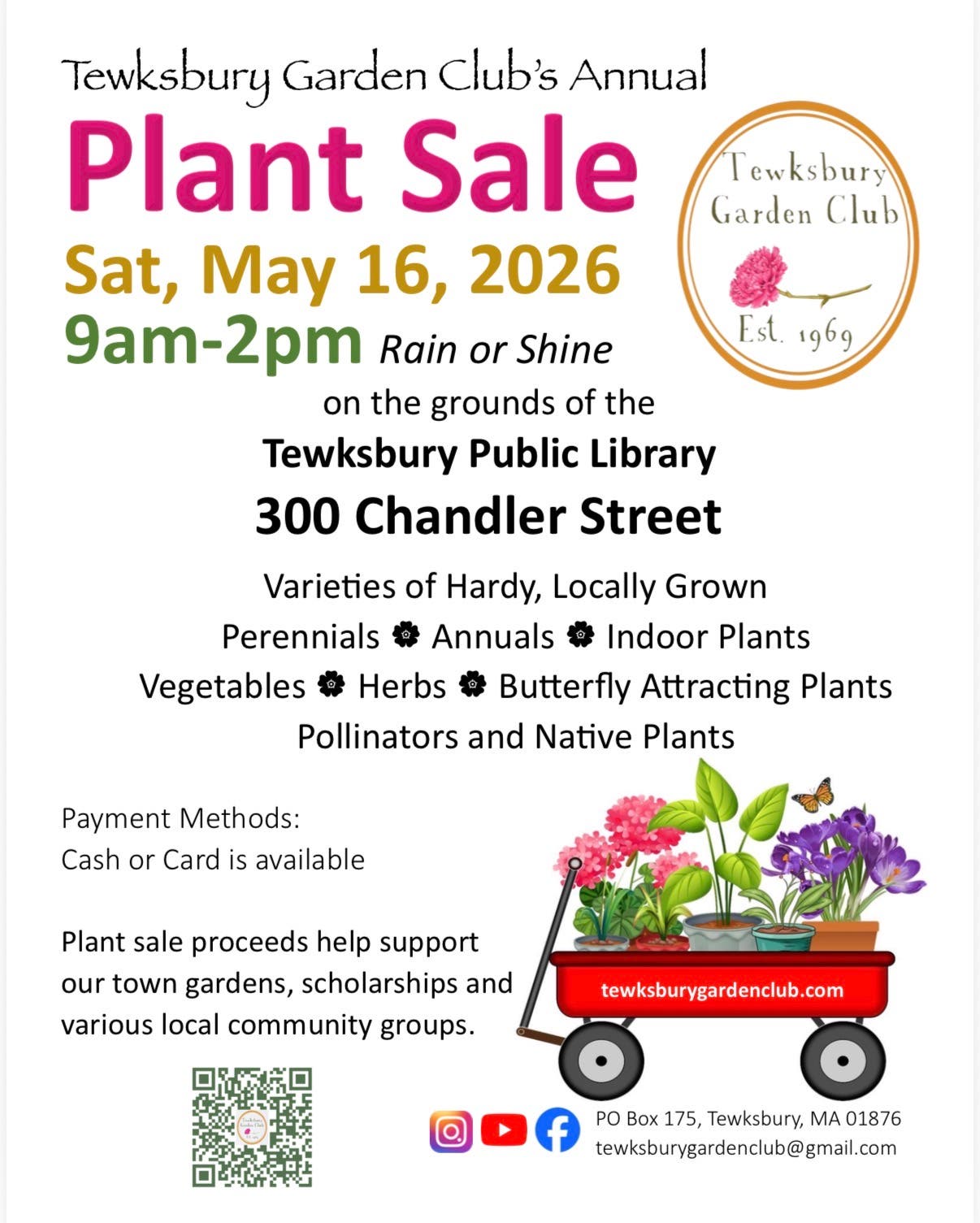 Annual Plant Sale for Tewksbury Garden Club