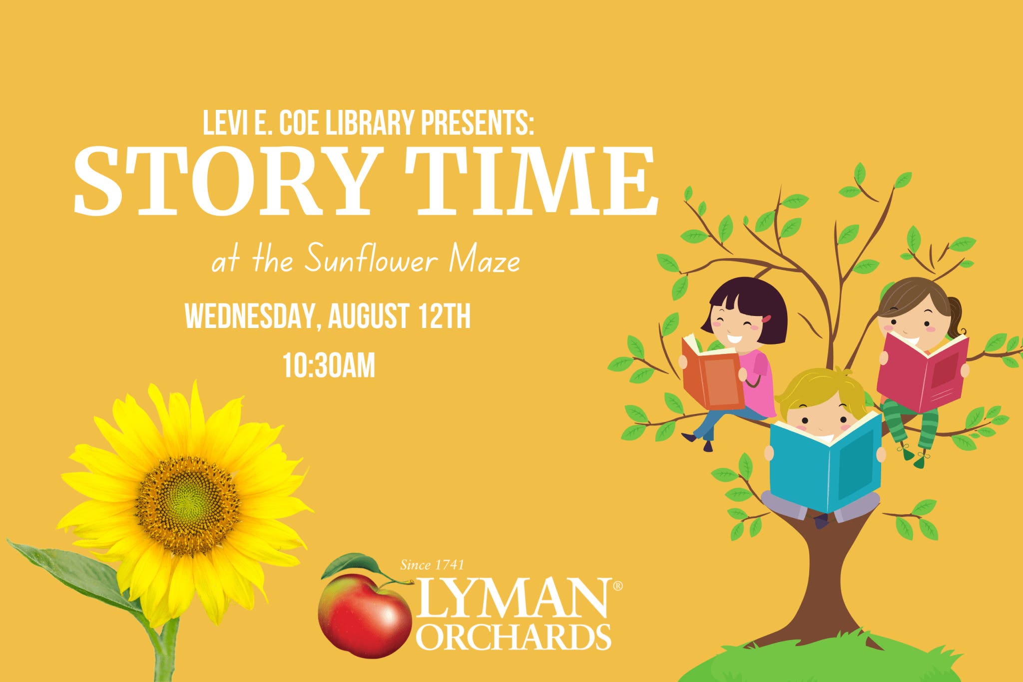 Story Time at the Sunflower Maze at Lyman Orchards