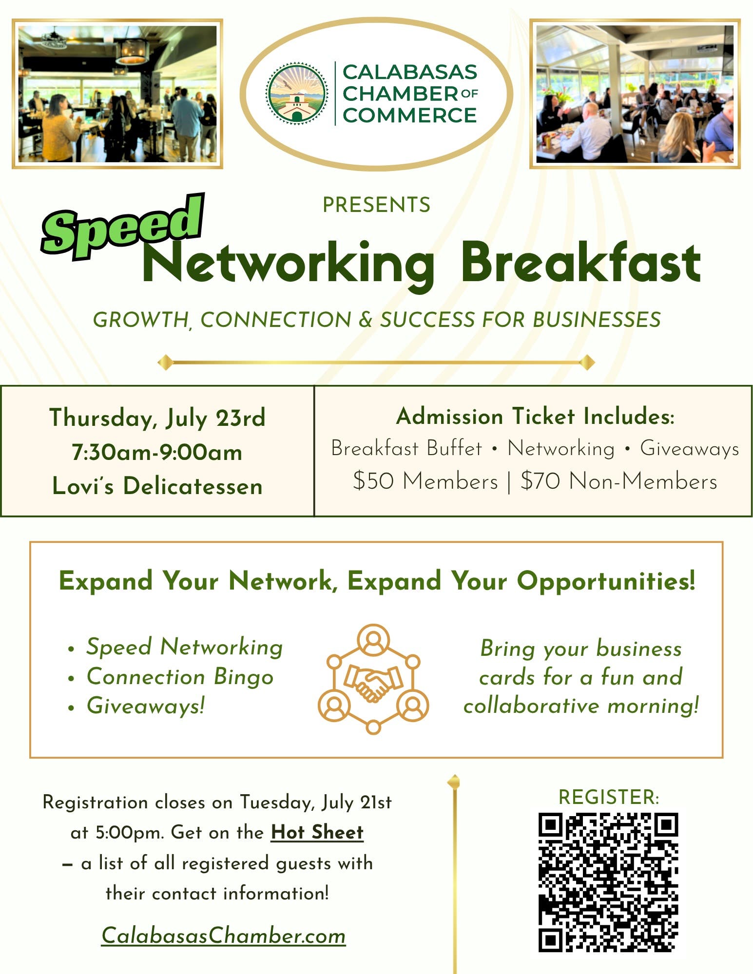 Calabasas Chamber's Speed Networking Breakfast