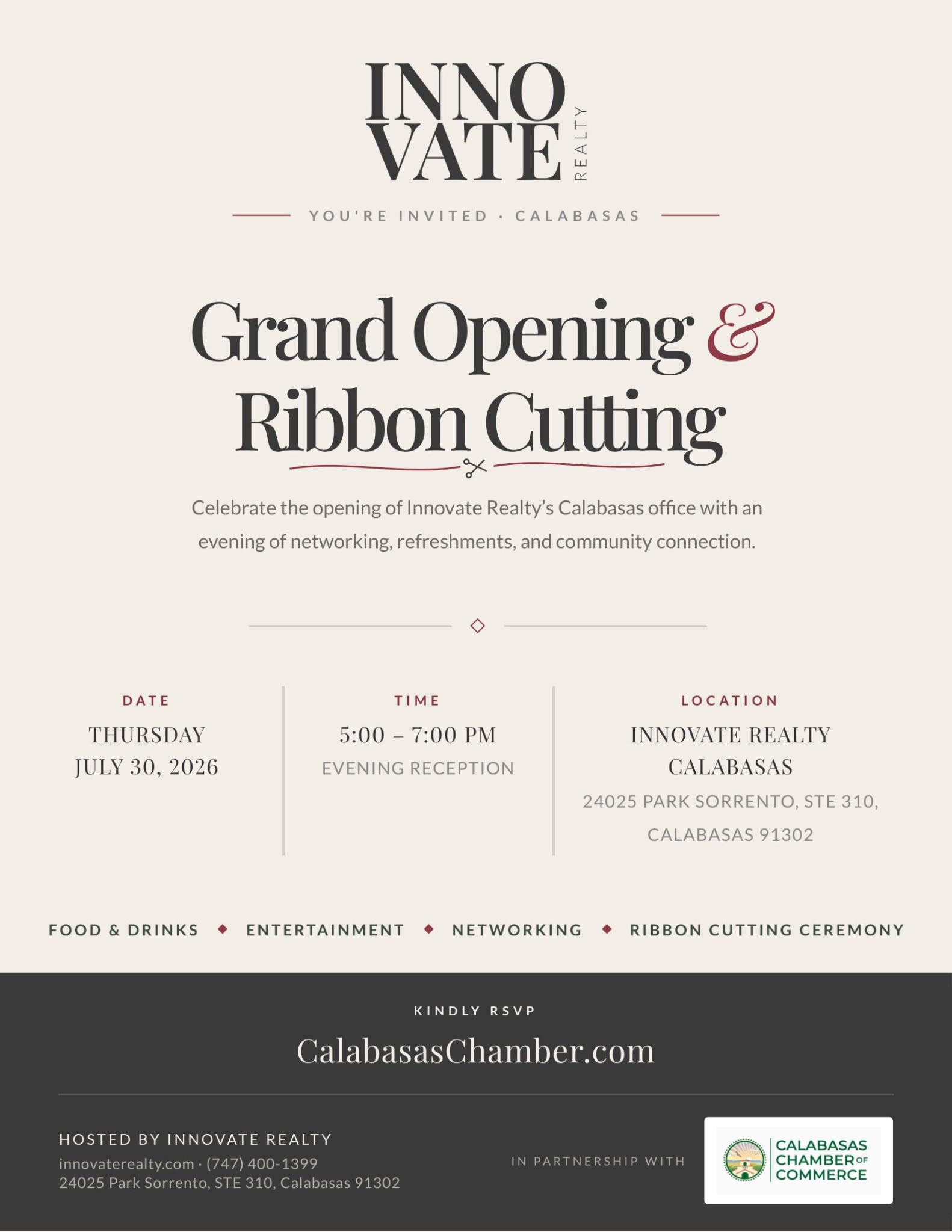 Grand Opening & Ribbon Cutting - Innovate Realty Calabasas